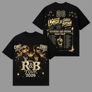 Ch.Brown Usher Raymond The R&B Tour 2026 Unisex Tee F7W
