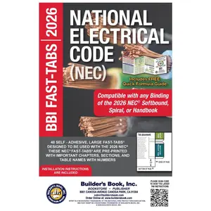 NFPA 70 2026 National Electrical Code NEC Colored Fast-Tabs