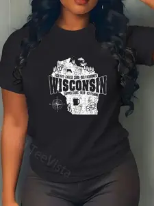 100% Cotton Unisex Vintage Wisconsin Shirt -I love Wisconsin tshirt
