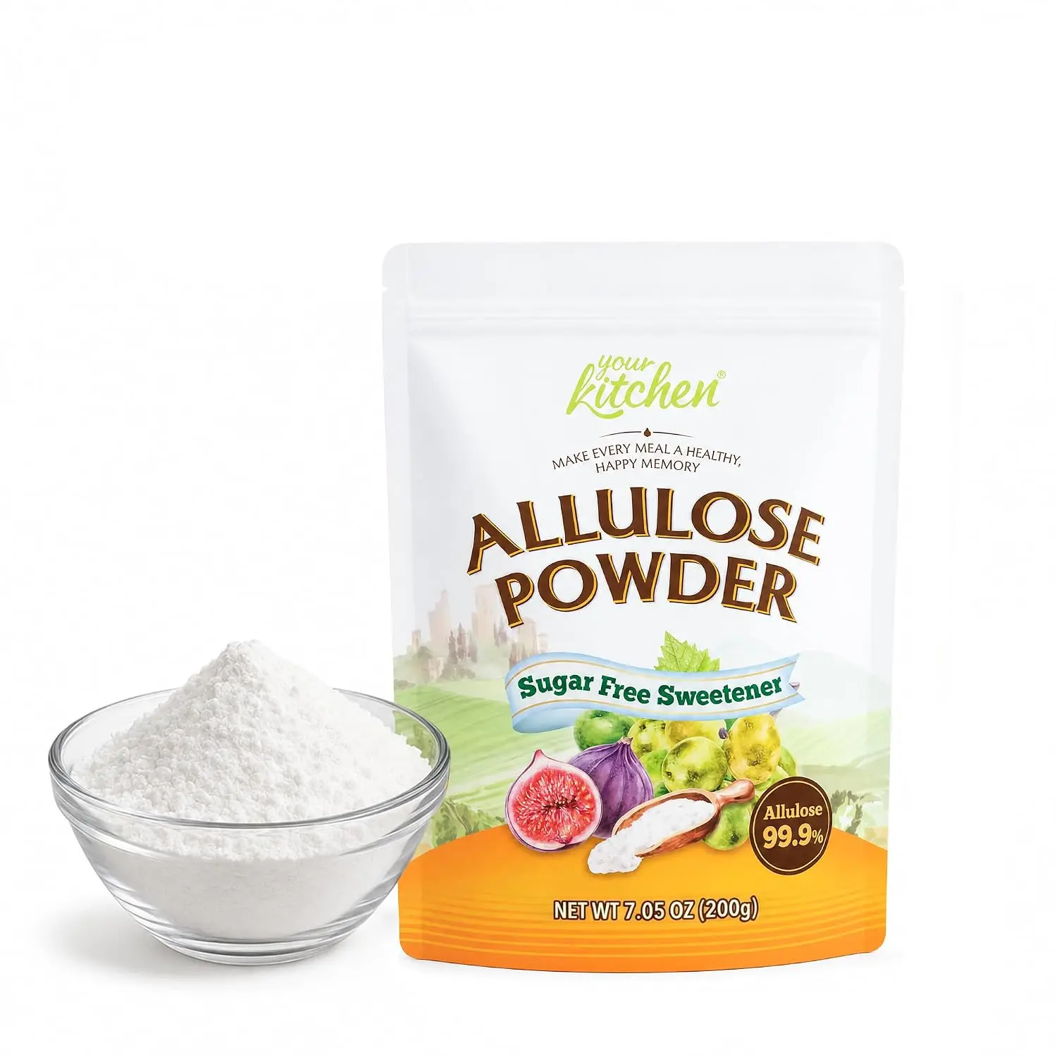 Keto Allulose Powdered Sugar, 99.9% Pure Allulose Sweetener, 7.05oz, 200g