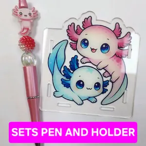 SET-MATCHING PEN HOLDER and PEN  Acrylic Pen Box Organizer – Cute acrylic box to hold your pens