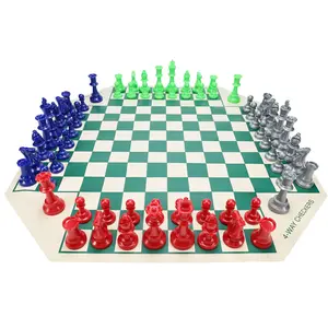 WE Games 4 Way Chess Set, 3.75 in. Kings