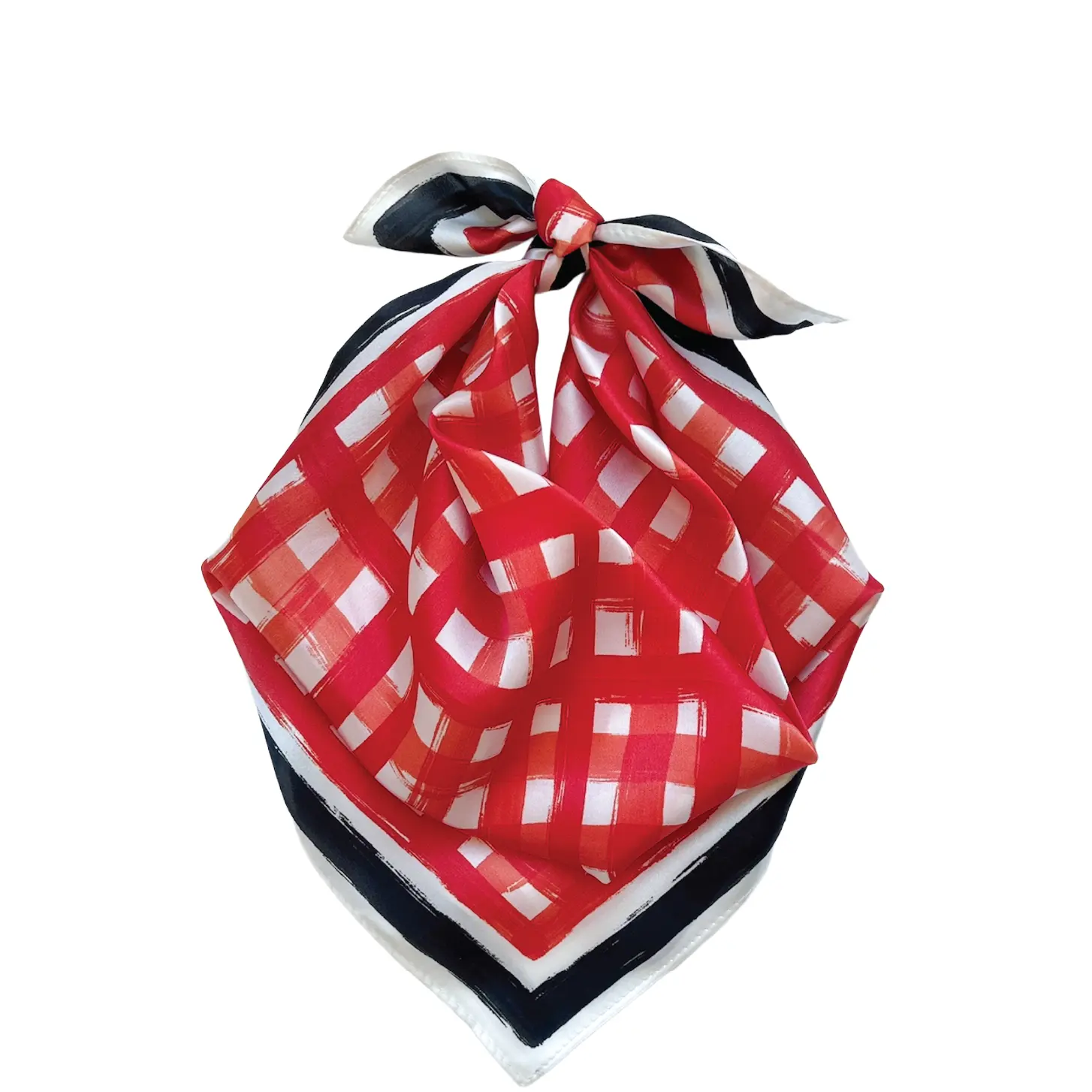 Tailgate Check Scarf in Red & Black