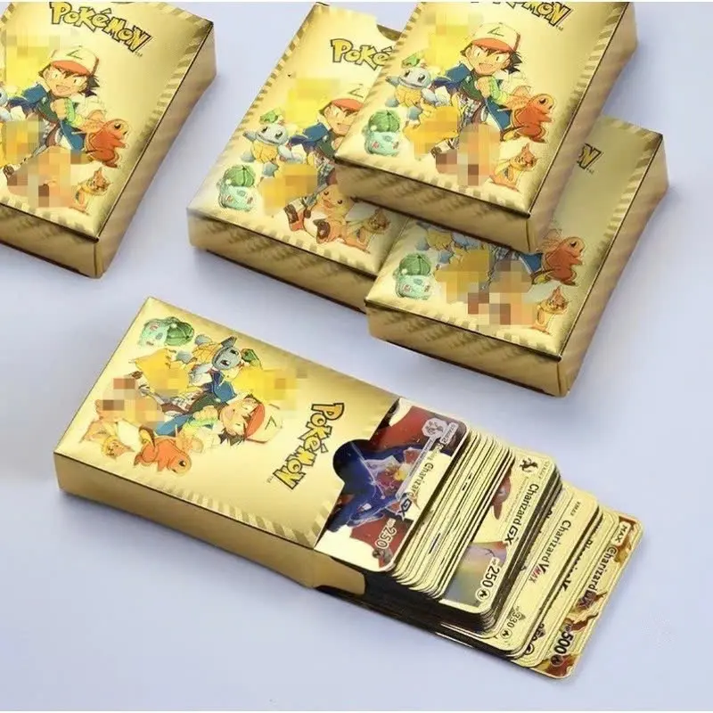 55PCS Luxury Trading Card Collection Set – Gold, Silver, Rainbow & Black Exclusive Edition