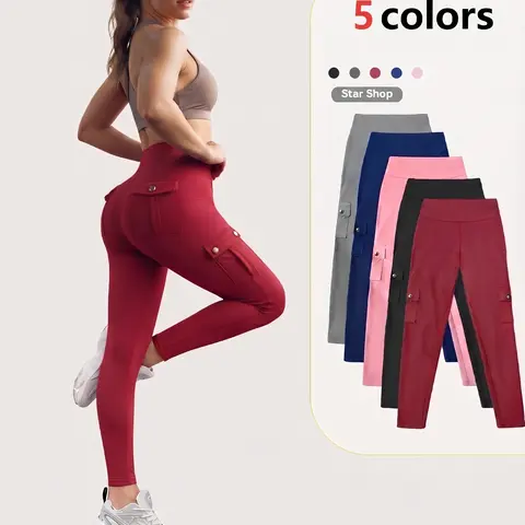 CQQNBV Women’s High-Waist Chic Colorful Stretchy Athletic Workout Leggings - Plus Size Athleisure Wear, Tighten & Smooth Sports Bottoms for Gym, Outdoor Running