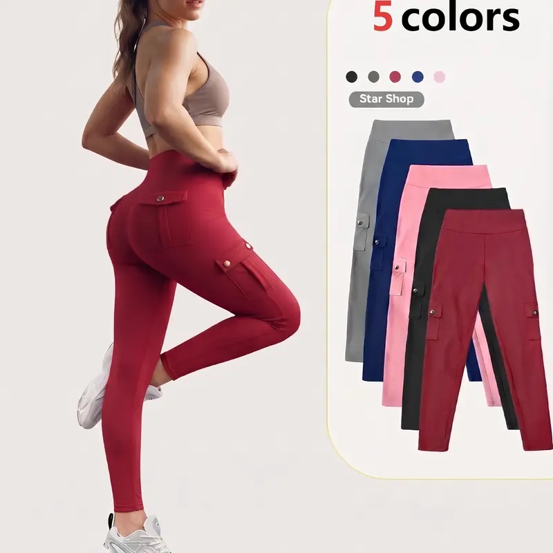 CQQNBV Women’s High-Waist Chic Colorful Stretchy Athletic Workout Leggings - Plus Size Athleisure Wear, Tighten & Smooth Sports Bottoms for Gym, Outdoor Running