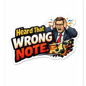 Heard That Wrong Note Die-cut stickers
