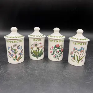 Portmeirion Botanic Garden Spice Jars Floral Set of 4