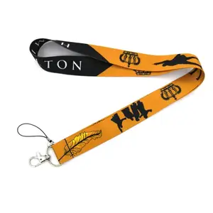 Anime Source Hamilton Broadway Play Drama Gold Lanyard Keychain ID Badge Holder