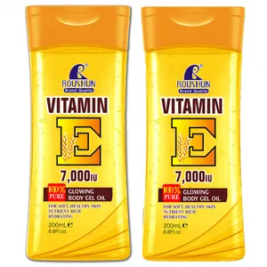 2pcs 200ML Roushun VITAMIN E Body OIL Essential oil moisturizing emollient oil for men and women body oil moisturizing body oil hydrating care all seasons travel portable for Body, Face, Hand, Lip, Eye,travel Body Gel Oil
