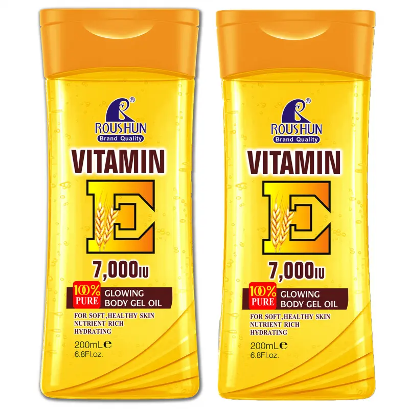 2pcs 200ML Roushun VITAMIN E Body OIL Essential oil moisturizing nourishing oil for men and women body oil moisturizing body oil hydrating care all seasons travel for Body, Face,travel Body Gel Oil Moisturizer Body Firming Oil, Skin Tightening Oil