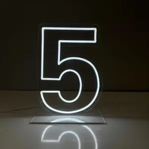 Number 5 Neon Light - Sleek Minimalist Design for Modern Elegance in Homes Offices & Event Spaces with Vibrant Neon Glow outdoorfun Lighting