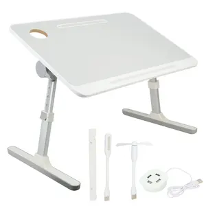Laptop Bed Tray Table, Height Angle Adjustable Laptop Bed Stand, Portable Lap Desk with Foldable Legs, Foldable Lap Tablet Table for Sofa Couch