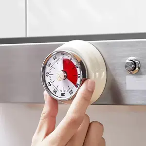 Mechanical Timer, Visual Countdown Timer, 60 Minutes Electronic Timer for Cooking, Classroom, Study, Office, Magnetic Alarm Clock with Alarm Sound