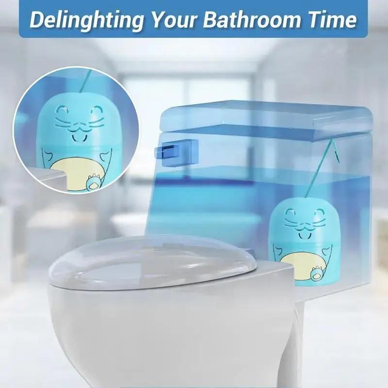 【GET 3PCS】Pembersih, Toilet Bowl Cleaner Bottle, Cute Dinosaur-Shaped Bathroom Toilet Tank Cleaner with Ocean, Jasmine, and Peach Scent Home essentials Gifts