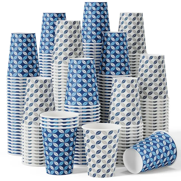 12oz/16oz Bulk Paper Cups | Disposable Cups for Hot Coffee, Espresso | BPA Free | Restaurant Supply Case