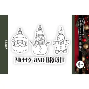 Merry & Bright | 3x4 Stamp
