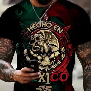 Men's Graphic Crew Neck Active T-shirt Summer Comfortable Casual T-shirts Men's Tees for Daily Gym Workout Running