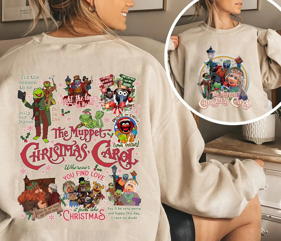 Retro Best Quotes The Muppet Christmas Carol New Version Sweatshirt, Character Christmas T-shirt, Very Merry Christmas Party Hoodie