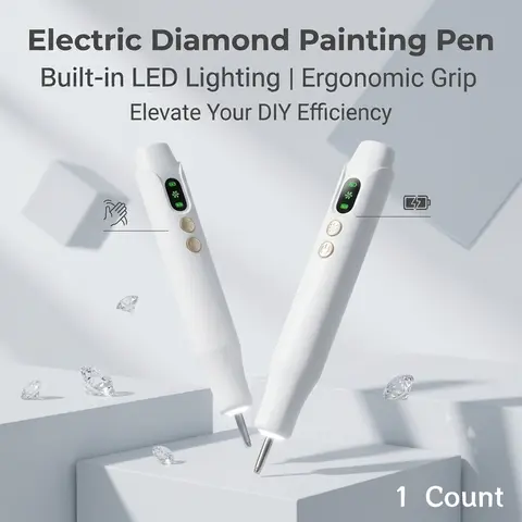 Electric Diamond Painting Pen withLight, Diamond Art Kits for Adults,Cordless, 2 Adjustable Suction Levels, Rechargeable, Diy Crafts Tools