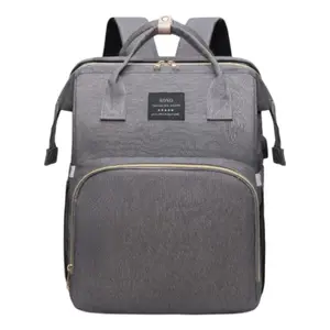 Multifunctional Diaper Bag Backpack Large Capacity Changing Station Insulated Pocket for Moms Dads Boys Girls Gray Diaperbag Travel 900D Oxford Fabric Unisex Style