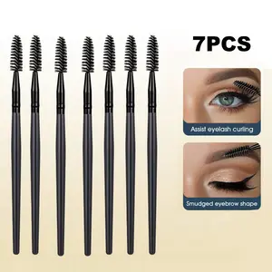7pcseye Long Eyelash Brush for Brows and Lashes, Reusable, Suitable for Brow Brush, Eye Shadow Brush, Curler Brush, Curler Head, Makeup