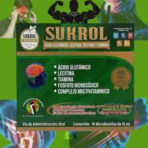 Sukrol Verde Bebible 10 Micro Bottles of 15 ml Edible Supplement with Vitamins for Cognitive Performance & Stress Relief