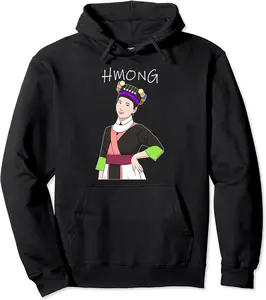 Hmong Miao Hmoob Girl Woman Princess Strong Pullover Hoodie - Kadashya Shop 50B0BSDR1J6G