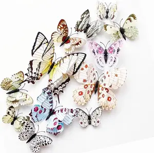 Butterfly Wall Decor 24/48 PCS, 3D Butterflies Stickers for Party Decorations with Magnets