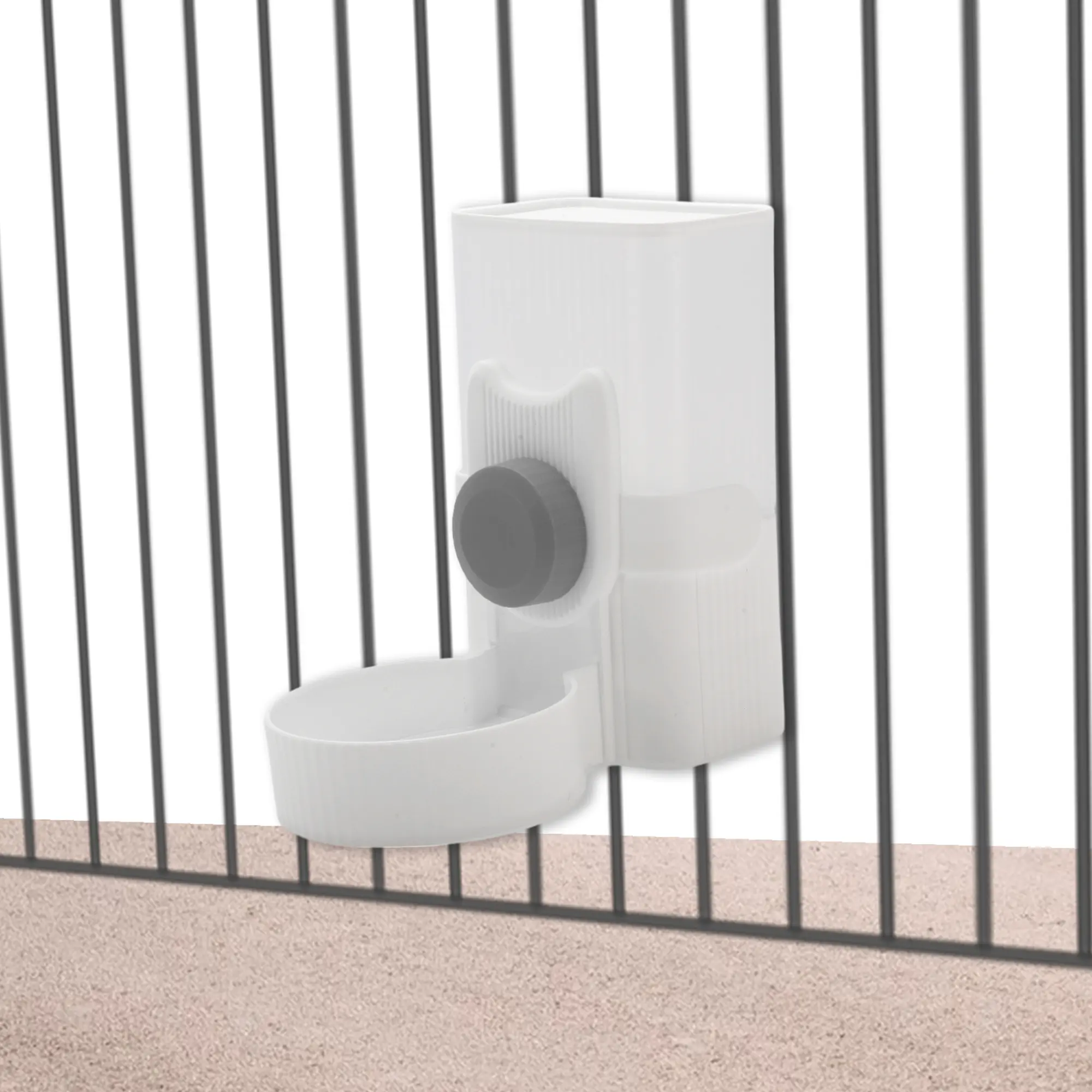 VOCOSTE Rabbit Hay Feeder, 35oz Large Capacity, Hanging Automatic Food Dispenser,  for Small Animals Guinea Pig Ferret Cage Accessories