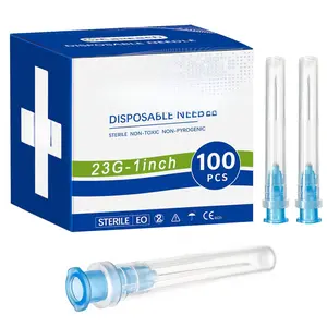 100pcs 23 gauge 1 inch Needles Luer Lock Industrial Lab Accessories, Measuring and Refilling Inks