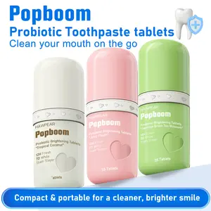 HAWPEAR Probiotics & Pearl Powder Toothpaste Fluoride-Free Brightening Eco-Friendly Long-Lasting Fresh Breath Stain Removal Plaque Safe for Adults Kids Oral Whitening Daily Use, Christmas gift