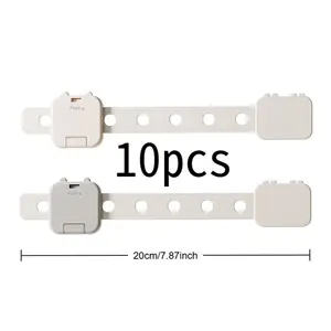 10pcs Child Safety Locks, Baby Proof Drawer Lock, Hand Protection, Refrigerator Cabinet Door Security, Non-Toxic Material