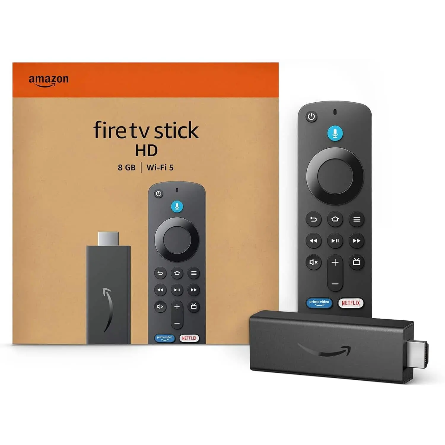 Fire TV Stick 1st Gen HD Streaming Device, free and live TV, Alexa Voice Remote, smart home controls, 8GB (2024)