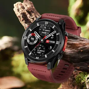 Aetow Professional Military-Grade Outdoor Smartwatch - Wearable Men's Accessory with GPS, Compass, Bluetooth, IP68 Water Resistance, 530 mAh Pure Cobalt Battery, Silicone Build, LCD Display for Outdoor Activities (100+ Sports Modes)