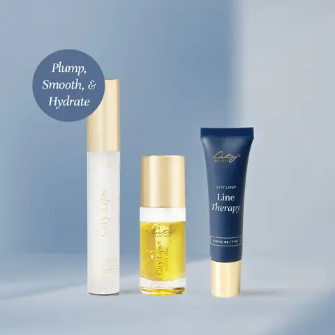 City Lips Lip Fix System – Lip Care Routine for Lip Lines, Thin & Dry Lips | Hydrating, Plumping & Smoothing with Hyaluronic Acid
