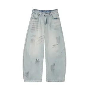Flooo Loose Straight‑Leg Jeans, Streetwear Pants, Soft Fabric, Unisex Design, Comfort‑Fit Women’s Bottoms