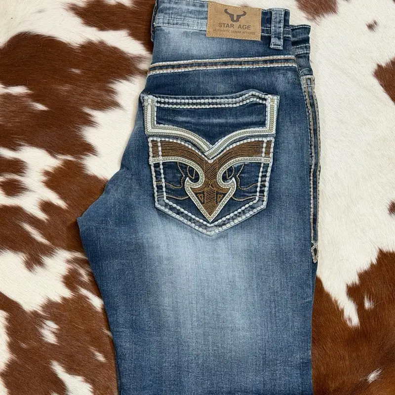 Western shorts light blue