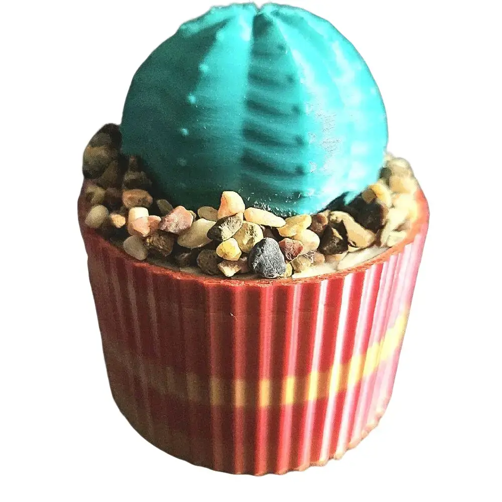 Beaver Customs Succulent Scrert Stash Pot - Red with Gold and Green Design, Ideal for Hiding Spare Change, Keys, or Any Other Items