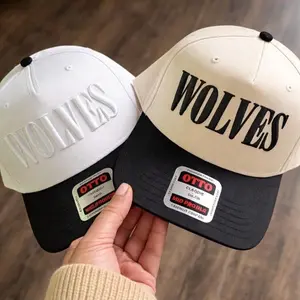 3D Embroidered Hat Custom Puff Thread Trucker Hat Vintage Custom Snapback Hat Custom Monochrome Hat, Personalized Logo Team Hat 3D Puff