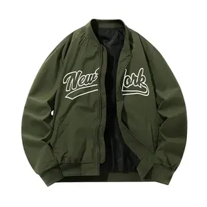 New York print Bomber Jacket for Men - Multiple Colors, Trendy Streetwear, 1PCS Fashion Outerwear, Ideal for Men, Perfect for Fashion Enthusiasts durable surface