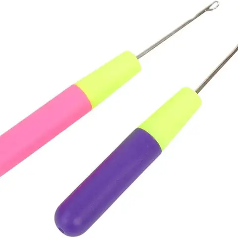QVR 1Pcs Latch Hook Tool, Latch Hook Crochet Needle for Micro Braids, Hair Extension, Feather and Carpet
