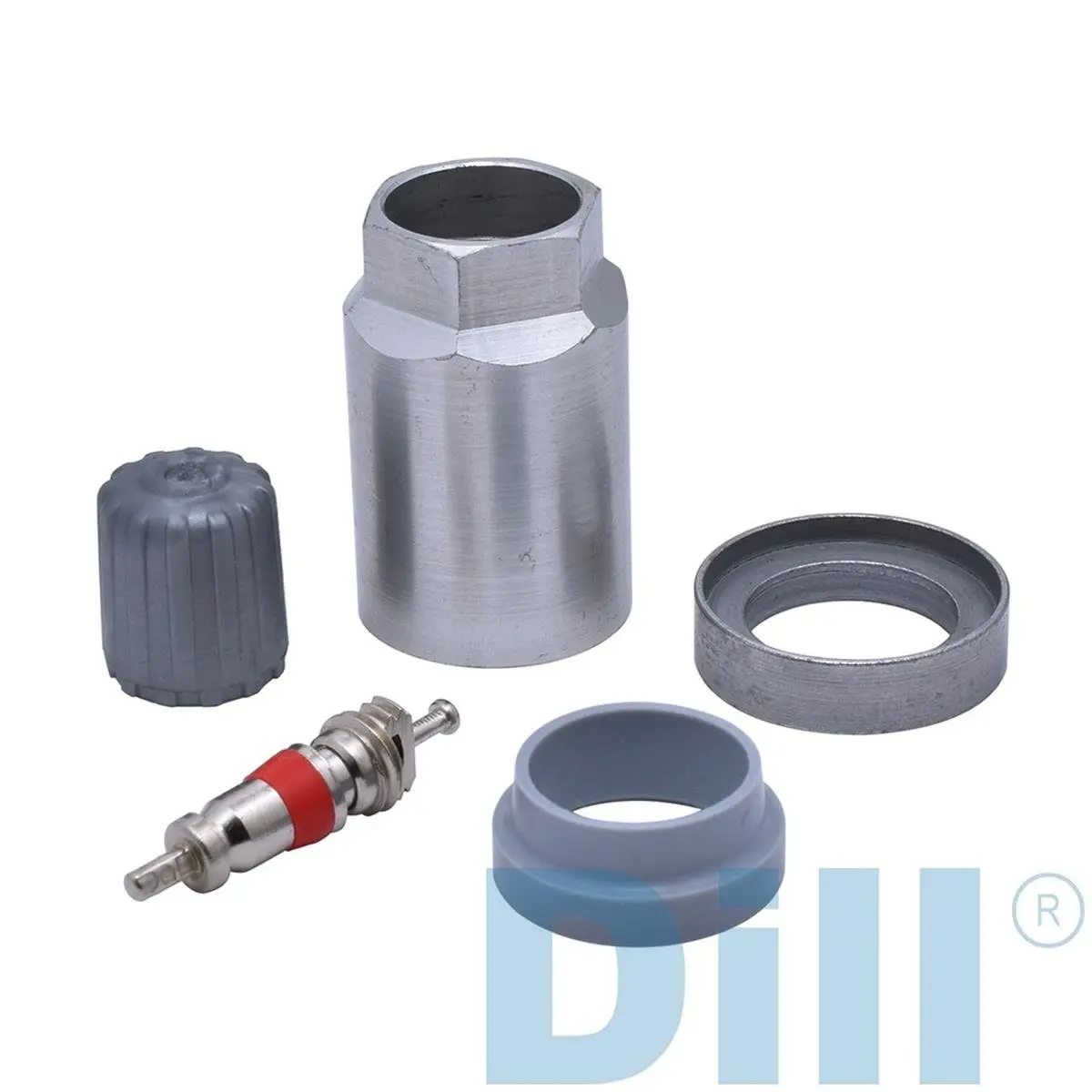 212 MAIN Chrome Finish Clamp-In TPMS Service Kits, OE Vehicle Sensor Replacement Parts for Automotive Car Repair