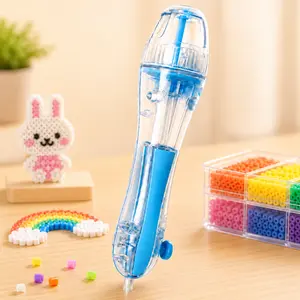 Handy Bead Pen for Mini Fuse Beads, One-Click Bead Picker Tool, Easy Fill DIY Bead Art Craft Pen for Keychains, Charms & Pendants