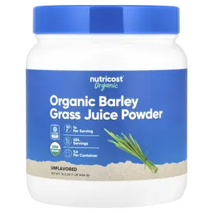 Nutricost Organic Barley Grass Juice Powder, Unflavored, 16.2 oz (454 g)