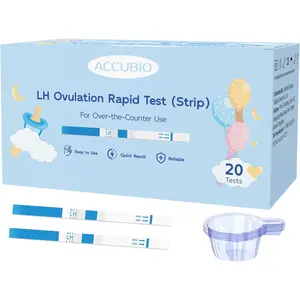 Ovulation Test Strips Bulk Ovulation Tests 20 Pack Fertility Tests with Collection Cups Accurate LH Test for Home Ovulation Predictor Kit 5mm Wider 25 MIU/mL