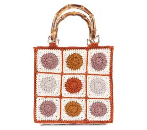 Jelavu Dottie Bamboo Top Handle Crochet Bag