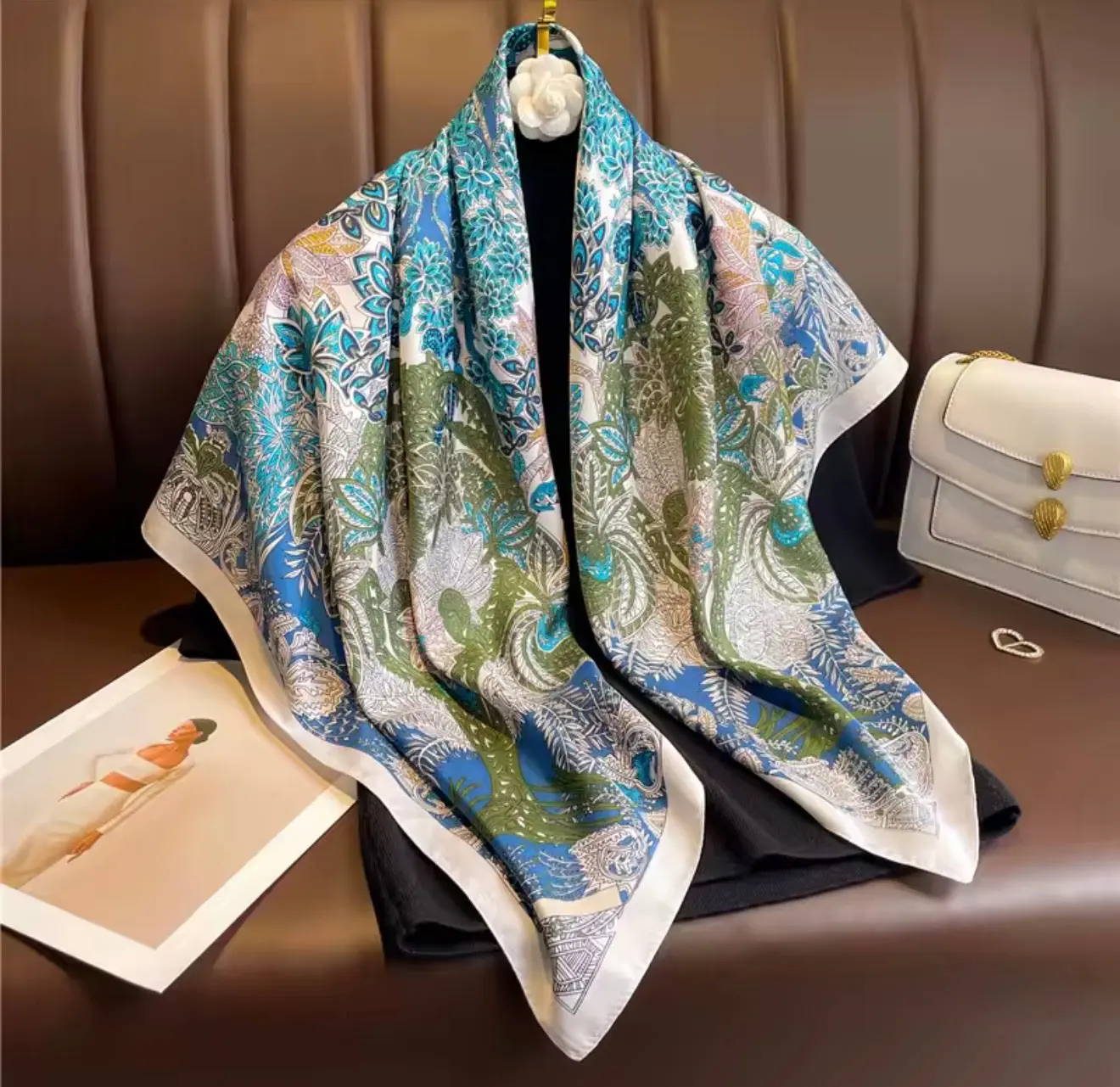 Women’s Printed Bandanas & Head Scarves - Multi-Use Stylish Hair Accessories with Vibrant Patterns (Fashion Handkerchiefs)