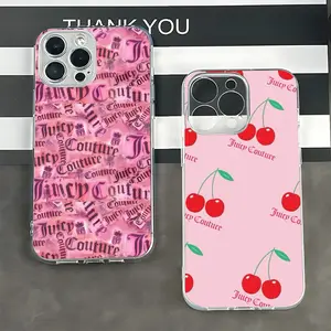Pink J-Juicy C-Couture Phone Case For iPhone 17 16 16e 15 14 13 12 11 Mini Pro Max X XR XSMax 7 8 Air Plus Transparent