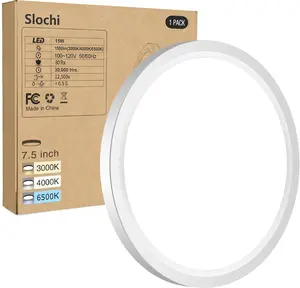 Valentine Day Flush Mount Ceiling Light Fixtures - 3000K-4000K-6500K & 100W Equivalent Flat Led Lights for Room Ceiling,7.5Inch Ultra Thin Round White Ceiling Lights for Living Room,Bedroom,Kitchen,Bathroom,Hallway